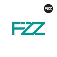 fzz logo letra monograma diseño vector