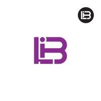 Letter LIB Monogram Logo Design vector