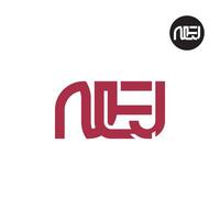 Letter NEJ Monogram Logo Design vector