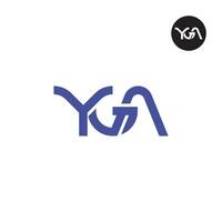 YGA Logo Letter Monogram Design vector