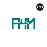 Letter PHM Monogram Logo Design vector