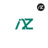 iaz logo letra monograma diseño vector