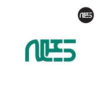 Letter NES Monogram Logo Design vector