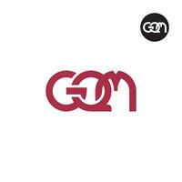 gqm logo letra monograma diseño vector