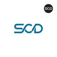 letra scd monograma logo diseño vector