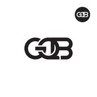 gqb logo letra monograma diseño vector