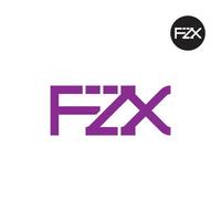 fzx logo letra monograma diseño vector