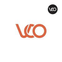 vco logo letra monograma diseño vector