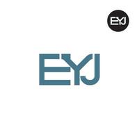 EYJ Logo Letter Monogram Design vector