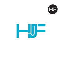 hjf logo letra monograma diseño vector