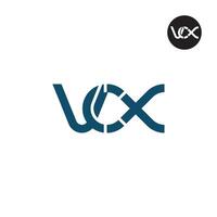 vcx logo letra monograma diseño vector