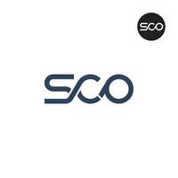 Letter SCO Monogram Logo Design vector