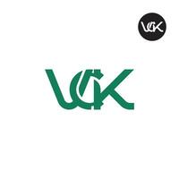 Vck logo letra monograma diseño vector