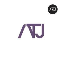 Letter ATJ Monogram Logo Design vector
