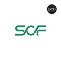 letra SCF monograma logo diseño vector