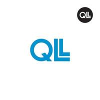 qll logo letra monograma diseño vector