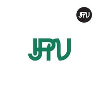 jpn logo letra monograma diseño vector