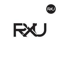 rxu logo letra monograma diseño vector