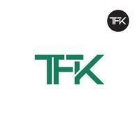 letra tfk monograma logo diseño vector