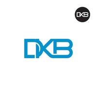 letra dkb monograma logo diseño vector