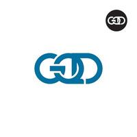 gqd logo letra monograma diseño vector