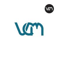 vcm logo letra monograma diseño vector