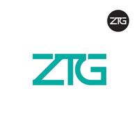 ztg logo letra monograma diseño vector