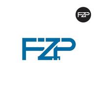 fzp logo letra monograma diseño vector