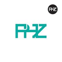 letra phz monograma logo diseño vector