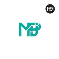 Letter MPJ Monogram Logo Design vector