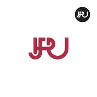 jpu logo letra monograma diseño vector