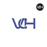 vch logo letra monograma diseño vector