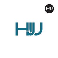 HJU Logo Letter Monogram Design vector