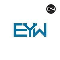 eyw logo letra monograma diseño vector