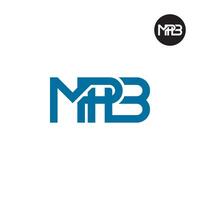 letra MPB monograma logo diseño vector