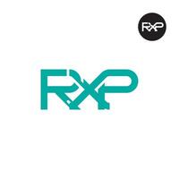 rxp logo letra monograma diseño vector