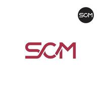 letra scm monograma logo diseño vector