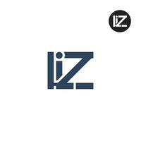 LIZ Logo Letter Monogram Design vector