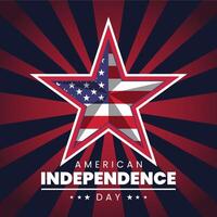 USA independence day 4th of july greeting card or banner vector