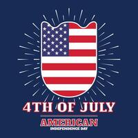 USA independence day 4th of july greeting card or banner vector