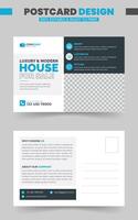 Modern real state postcard design template. Corporate EDDM postcard design. vector