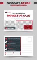 Modern real state postcard design template. Corporate EDDM postcard design. vector