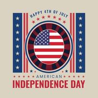 USA independence day 4th of july greeting card or banner vector