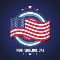 USA independence day 4th of july greeting card or banner vector