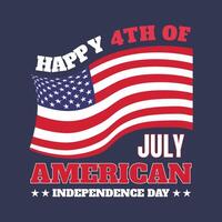 USA independence day 4th of july greeting card or banner vector