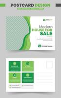 Modern real state postcard design template. Corporate EDDM postcard design. vector