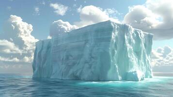 A huge iceberg or glacier in Arctic or Antarctic waters photo