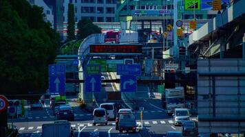 een timelapse van downtown straat Bij sotobori Laan in tokyo dag lang schot video