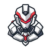 Stylized robot head with a sleek futuristic design png