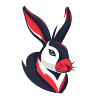 elegante Conejo mascota con un agudo Mira png